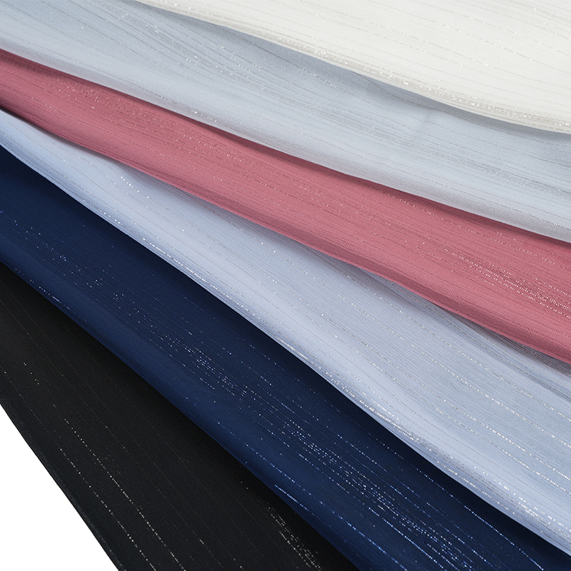 75D অনিয়মিত সিলভার সিল্ক শিফন ক্রেপ