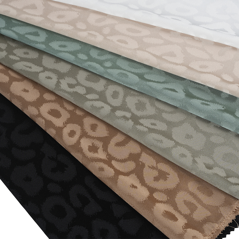 50/75 স্ট্রেচ সাটিন চিতাবাঘ জ্যাকার্ড