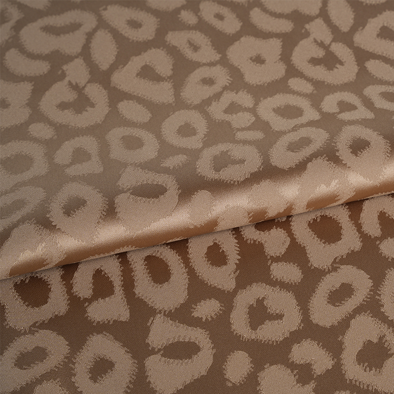 50/75 স্ট্রেচ সাটিন চিতাবাঘ জ্যাকার্ড