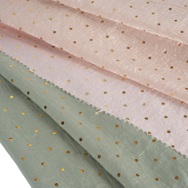 2026 ভেলভেট সাটিন এয়ারফ্লো সিলিন্ডার ডট ফয়েল স্ট্যাম্পিং ফ্যাব্রিক