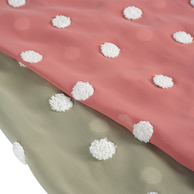 তোয়ালে এমব্রয়ডারি ফ্যাব্রিক সহ 75d/18t ফ্ল্যাট শিফন