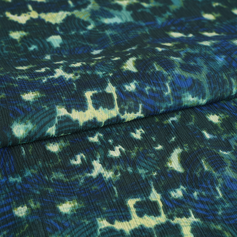 100d Paracord Crepe Cr3 রাউন্ড লেপার্ড প্রিন্ট ফ্যাব্রিক