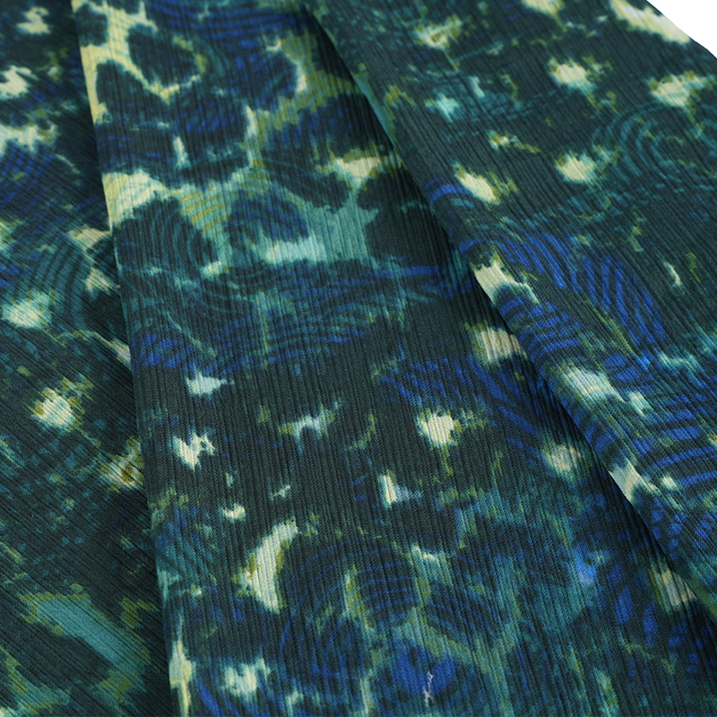 100d Paracord Crepe Cr3 রাউন্ড লেপার্ড প্রিন্ট ফ্যাব্রিক