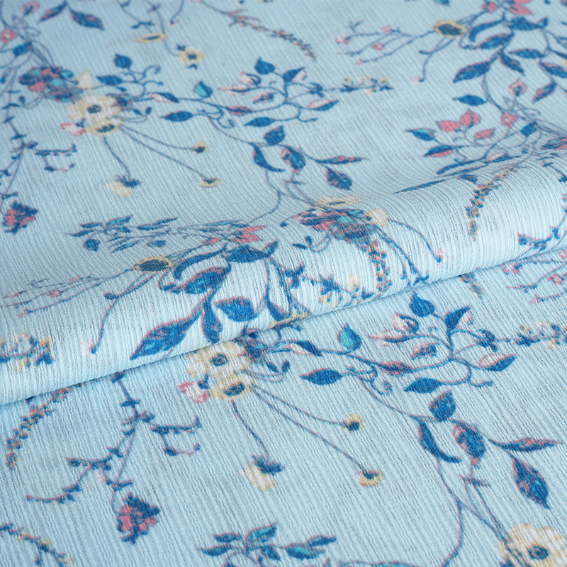 50*68 কম্পোজিট সিল্ক বার্ক ক্রিঙ্কল হিবিস্কাস ফ্লাওয়ার ওয়াটারমার্ক ফ্যাব্রিক