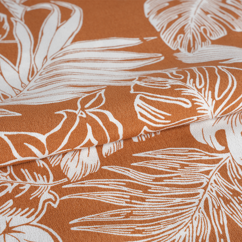 সমৃদ্ধ বোনা মুদ্রিত ক্রেপ ফ্যাব্রিক