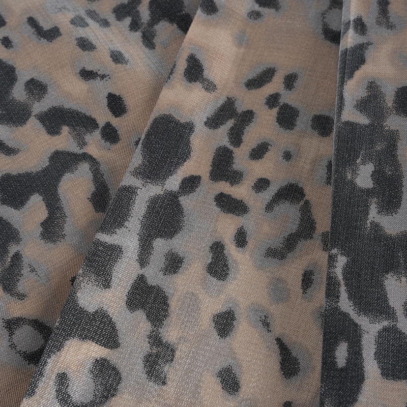 20d*21s ঘন গোল্ডেন কটন ছোট চিতাবাঘ প্রিন্ট ফ্যাব্রিক