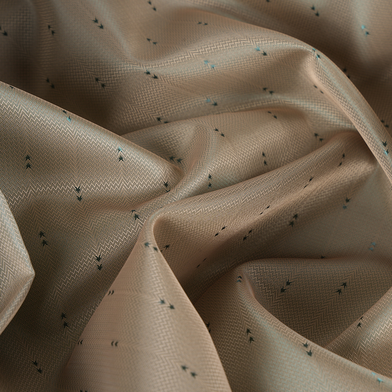 পলিয়েস্টার সাদা ফিলামেন্ট ঢেউতোলা তীর স্ট্রাইপ Jacquard