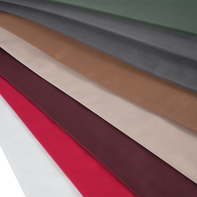 PU লেপ এবং ওয়াটারপ্রুফিং ফ্যাব্রিক সহ 75D FDY ফুল টুইস্ট প্লেইন ইমিটেশন মেমরি