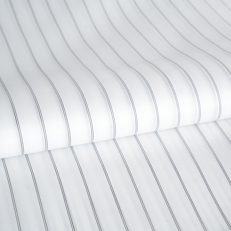 গার্মেন্টস জন্য ক্লাসিক স্ট্রাইপ পলিয়েস্টার হাতা আস্তরণের শার্টিং ফ্যাব্রিক
